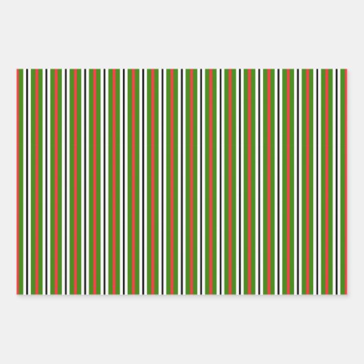 ピクニックアンピーキングスイカ水玉模様 ストライプの ラッピングペーパーシート (正面3)