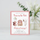 ピクニックインザパークバースデーパーティーバジェット招待状 (スタンド正面)