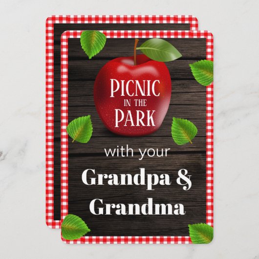 ピクニックインザパークプレイダテ招待状 招待状 (正面/裏面)