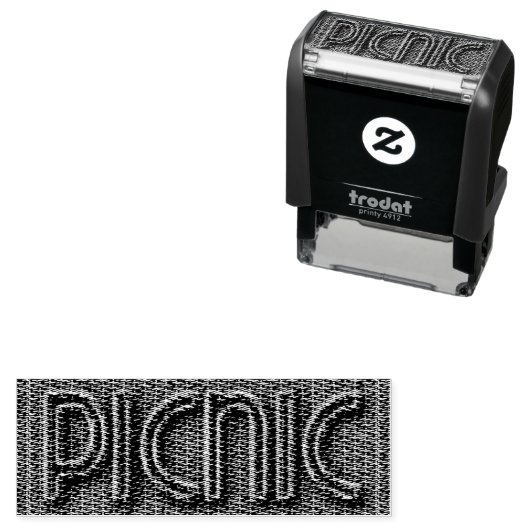 ピクニックウおもしろいィッカータイポグラフィ自己インキングスタンプ セルフインキングスタンプ (インサイチュ)