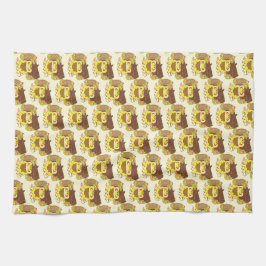 ピクニックカ読エルは本だ キッチンタオル