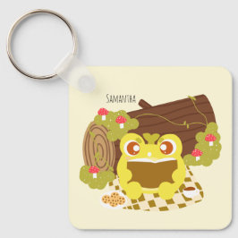 ピクニックカ読エルは本だ キーホルダー