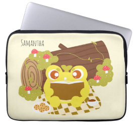 ピクニックカ読エルは本だ ラップトップスリーブ