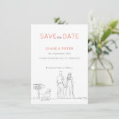 ピクニックガーデンミニマリスト白黒結婚ズ セーブザデート (スタンド正面)