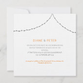 ピクニックガーデンミニマリスト白黒結婚ズ 招待状 (裏面)