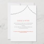 ピクニックガーデンミニマリスト白黒結婚ズ 招待状 (裏面)