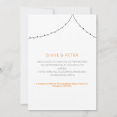 ピクニックガーデンミニマリスト白黒結婚ズ 招待状 (裏面)