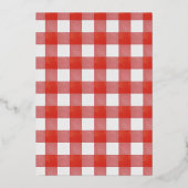 ピクニッククロウフィッシュボイルシーフードパーティー婚約 箔招待状 (裏面)