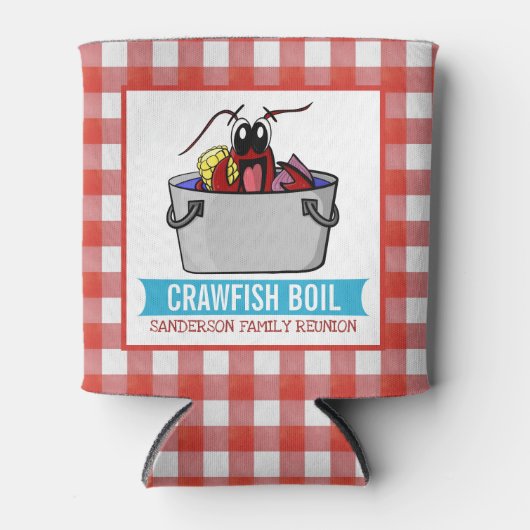 ピクニッククロウフィッシュ沸騰懇親会シーフードパーティー赤 缶クーラー (正面)