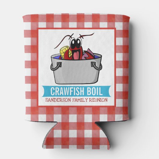 ピクニッククロウフィッシュ沸騰懇親会シーフードパーティー赤 缶クーラー (裏面)