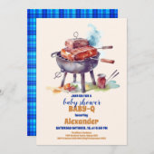 ピクニッククロスベビーQベビーシャワー 招待状 (正面/裏面)