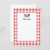 ピクニッククロスBBQありがとうございました サンキューカード (正面/裏面)