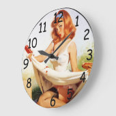 ピクニッククロックをピン留めする ラージ壁時計 (傾斜)