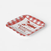 ピクニッククロフィッシュボイルロブスターパーティー婚約赤 ペーパープレート (傾斜あり)