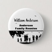 ピクニックシルウオエットファミリー懇親会(名前あり) 缶バッジ (正面)