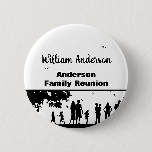 ピクニックシルウオエットファミリー懇親会（名前あり） 缶バッジ (正面)