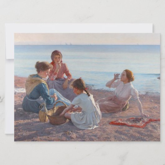 ピクニックスナックをビーチイタリアン（シーサイドシーン） カード (正面)