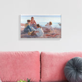 ピクニックスナックをビーチイタリアン（シーサイドシーン） キャンバスプリント (インサイチュ (リビング))