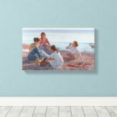 ピクニックスナックをビーチイタリアン（シーサイドシーン） キャンバスプリント (インサイチュ (ウッドフロア))