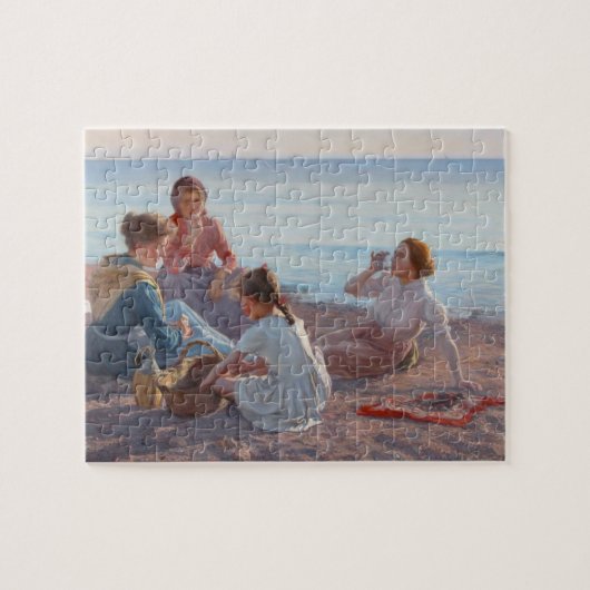 ピクニックスナックをビーチイタリアン（シーサイドシーン） ジグソーパズル (横)