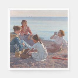 ピクニックスナックをビーチイタリアン（シーサイドシーン） スタンダードランチョンナプキン