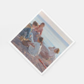 ピクニックスナックをビーチイタリアン（シーサイドシーン） スタンダードランチョンナプキン (角)