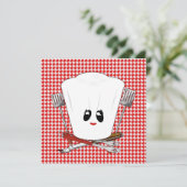 ピクニックテーブル チェフハット＆BBQ ツール付き 招待状 (スタンド正面)