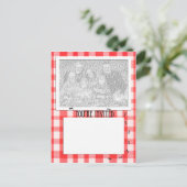 ピクニックテーマの招待状のテンプレート インビテーションポストカード (スタンド正面)