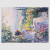 ピクニックデカップージを持つ印象派の女性 薄葉紙 (正面)