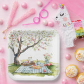 ピクニックデザインスクエア紙プレート ペーパープレート (パーティー)