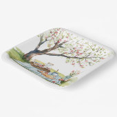 ピクニックデザインスクエア紙プレート ペーパープレート (傾斜あり)