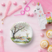 ピクニックデザインラウンド紙ボウル ペーパーボウル (パーティー)