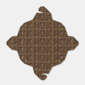 ピクニックバスケットおもしろいウィッカータイポグラフィブラウンパーティー フェイバーボックス (折り畳みなし)