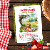 ピクニックバスケットシーンファミリー懇親会お祝い 招待状