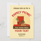 ピクニックバスケットファミリーピクニック懇親会招待状 招待状 (正面)