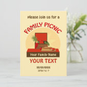 ピクニックバスケットファミリーピクニック懇親会招待状 招待状 (スタンド正面)