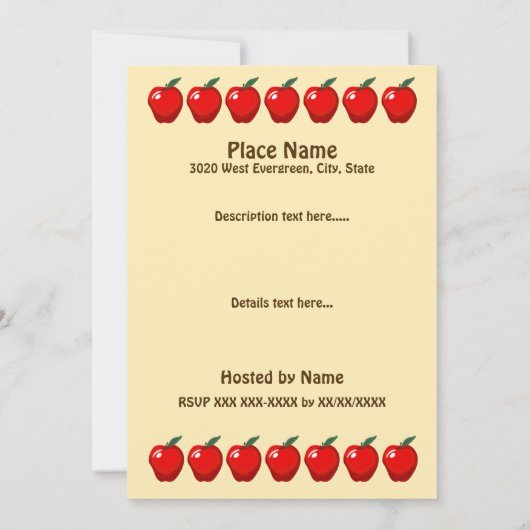 ピクニックバスケットファミリーピクニック懇親会招待状 招待状 (裏面)