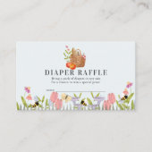 ピクニックバスケットフローラおむつラッフルチケット エンクロージャーカード (正面)