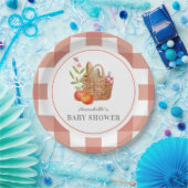 ピクニックバスケットレッドGInghamベビーシャワー紙プレート ペーパープレート (パーティー)