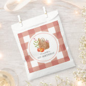 ピクニックバスケットレッドGIngham誕生日 フェイバーバッグ (クリップ留めされた状態)