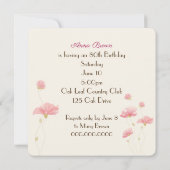 ピクニックバスケット80th誕生日パーティーへの招待 招待状 (裏面)