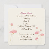 ピクニックバスケット90th誕生日パーティー 招待状 (裏面)