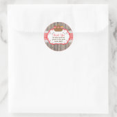 ピクニックバースデーパーティーありがとうメッセージカードシール ラウンドシール (バッグ)