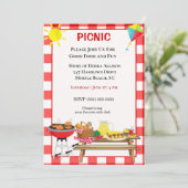 ピクニックバーベキュークックアウトグリル 招待状 (スタンド正面)