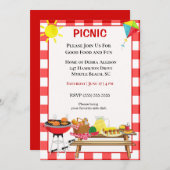 ピクニックバーベキュークックアウトグリル 招待状 (正面/裏面)