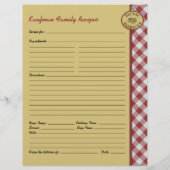 ピクニックバーベキュー赤市松模様にカスタムレシピページ (裏面)