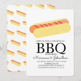 ピクニックバーベクアウトホットドッグ 招待状