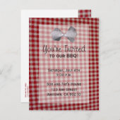 ピクニックバーベククアウト招待状 インビテーションポストカード (正面/裏面)