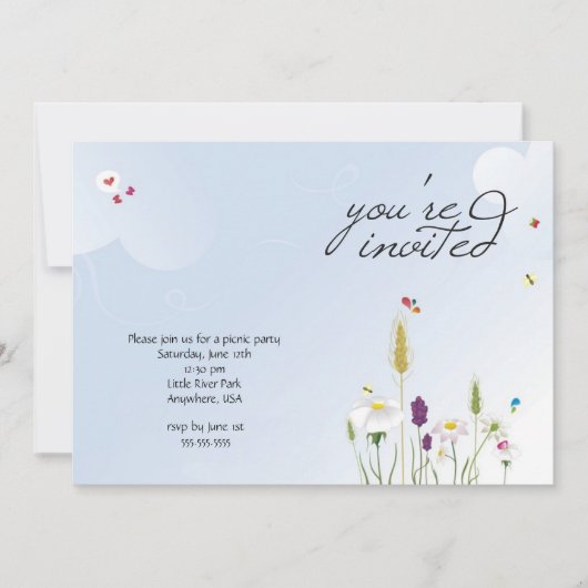 ピクニックパーティの招待状 招待状 (正面)
