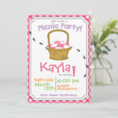 ピクニックパーティーの誕生日の招待状 招待状 (スタンド正面)